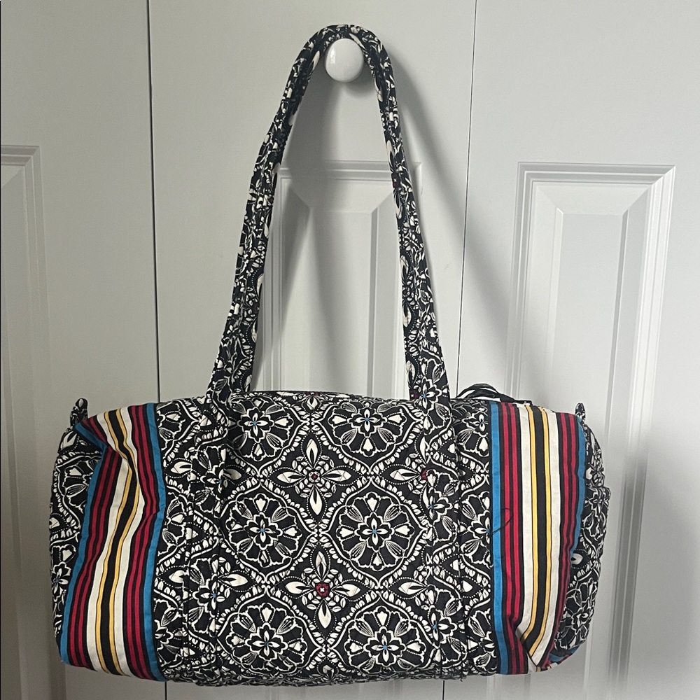 Vera Bradley Duffle Bag in Black and White